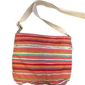 Cloverfields Signed Striped Crossbody Bag